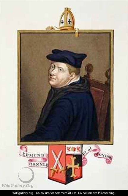 Portrait of Edmund Bonner Bishop of London from Memoirs of the Court of Queen Elizabeth - Sarah Countess of Essex