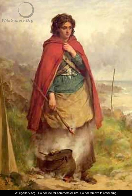 A Highland Gypsy - Thomas Faed