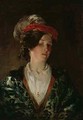 Lady in a Feathered Bonnet - Thomas Faed