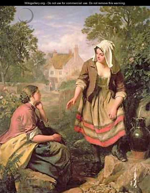At The Spring or Gossip - John Faed