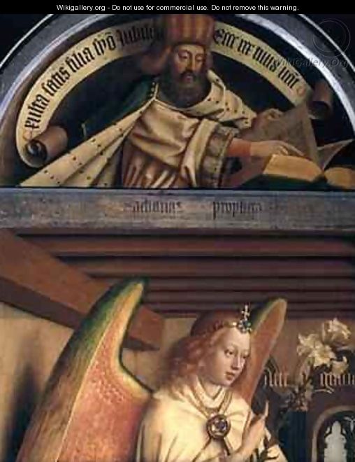 The Ghent Altarpiece The Prophet Zacharias and the Angel Gabriel - Hubert & Jan van Eyck