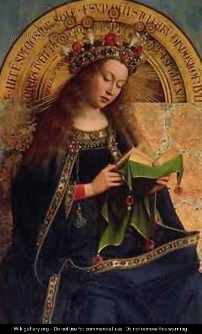 The Ghent Altarpiece The Virgin Mary 3 - Hubert & Jan van Eyck