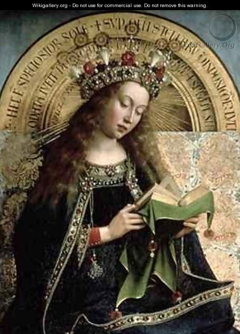 The Ghent Altarpiece The Virgin Mary 2 - Hubert & Jan van Eyck
