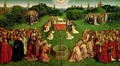 The Adoration of the Mystic Lamb from the Ghent Altarpiece lower half of central panel - Hubert & Jan van Eyck