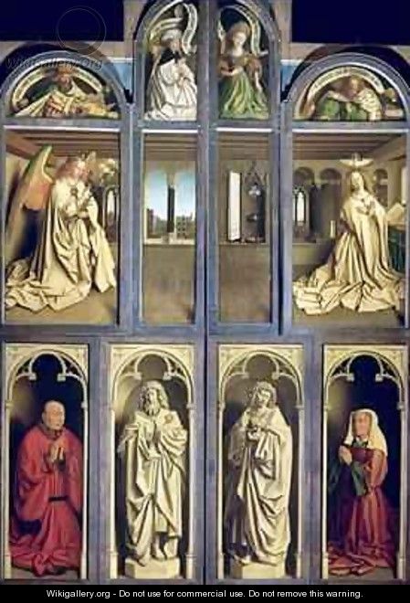 Exterior of Left and Right panels of The Ghent Altarpiece - Hubert & Jan van Eyck