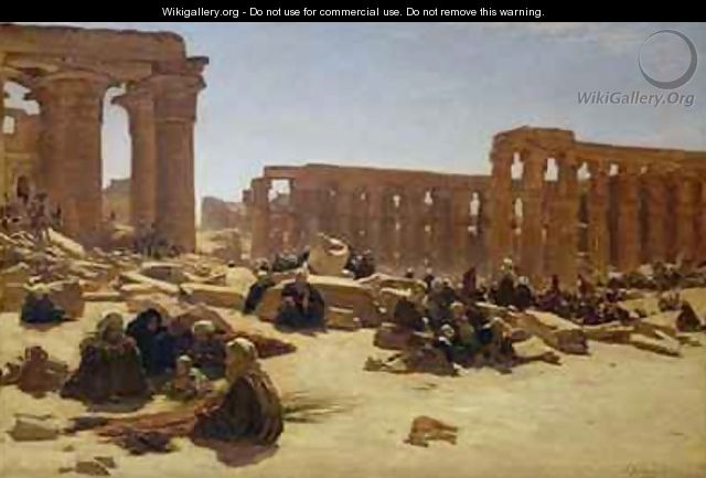Ruins of the Temple at Luxor - Joseph Farquharson