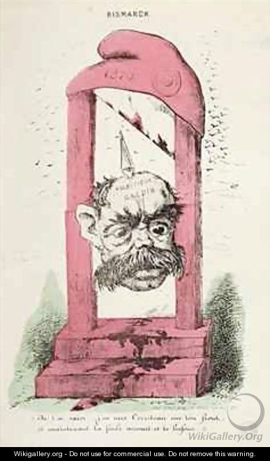 Caricature of Otto von Bismarck 1815-98 - (Faustin Betbeder) Faustin
