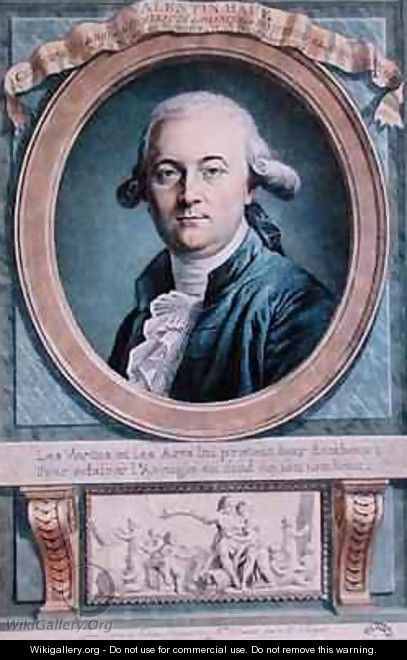Portrait of Valentin Hauy 1745-1822 - (after) Favart, Genevieve