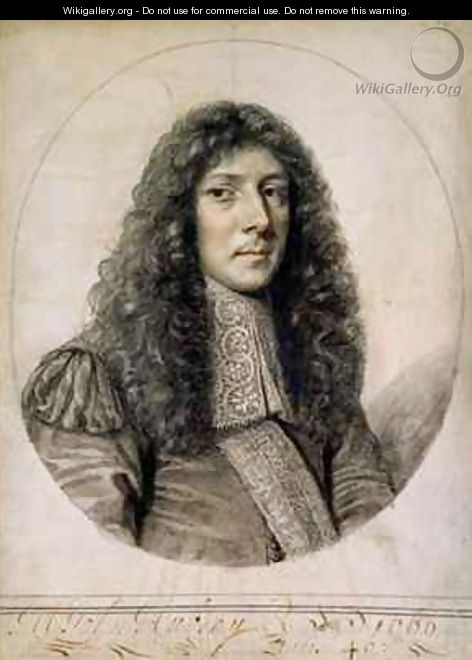 Portrait of John Aubrey 1626-97 - William Faithorne