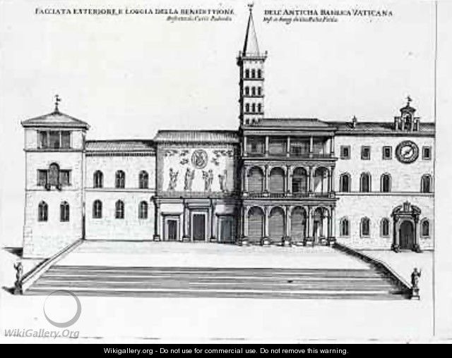 The Benediction Loggia of the Old Vatican Basilica - Giovanni Battista Falda