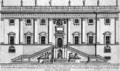 View of the facade of Palazzo Senatorio in Piazza del Campidoglio Rome - Giovanni Battista Falda
