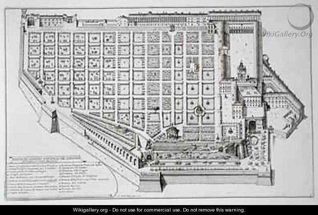 Papal Garden and Palace of the Quirinale - Giovanni Battista Falda