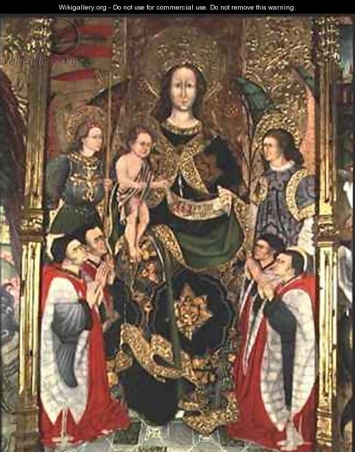 Madonna and Child central panel of the Paeria Altarpiece dedicated to St Michael - Jaime Ferrer II