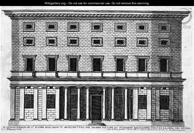 View of the facade of Palazzo Massimi alla Valle Rome - (after) Ferrerio, Pietro