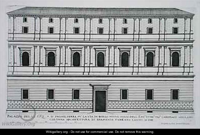 Palazzo of the Kings of England in the Borgo Nuovo Rome - Pietro or Falda, G.B. Ferrerio