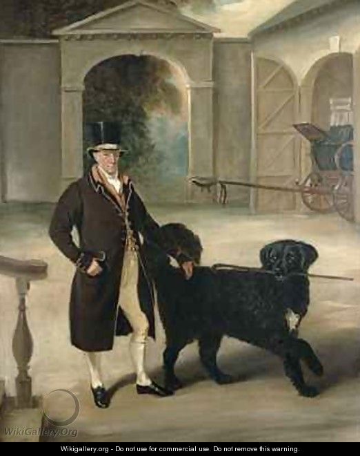 Coachman with Newfoundland dog - John Ferneley, Snr.
