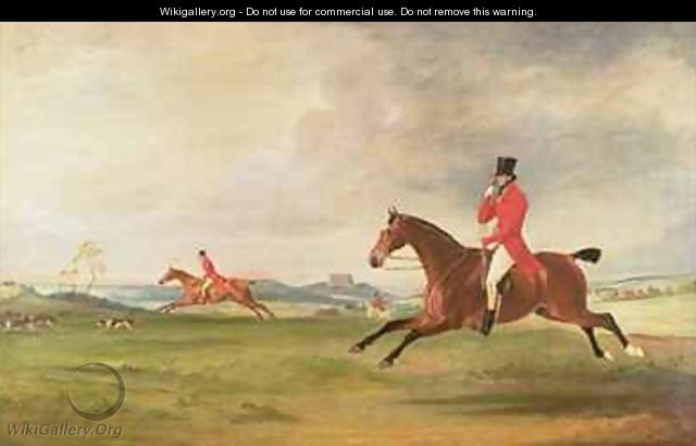 John 5th Duke of Rutland General Lord Charles Manners and General Lord Robert Manners Hunting - John Ferneley, Snr.