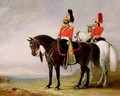 Colonel James Charles Chatterton 1792-1874 the 4th Royal Irish Dragoon Guards on his Charger accompanied by his Trumpete - John Jnr. Ferneley