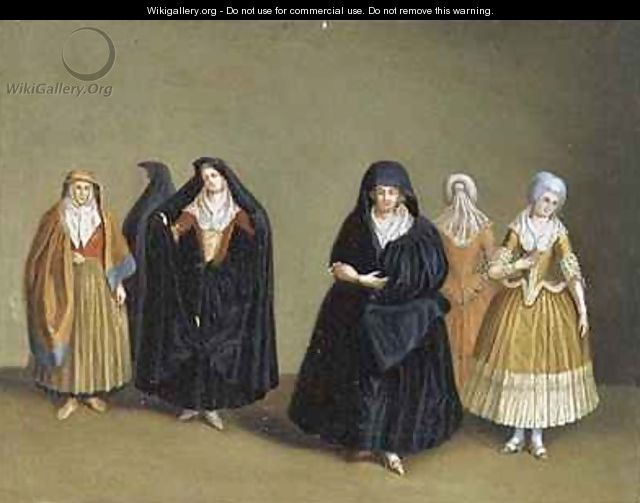 Ladies of the Knights of Malta with their Maid Servant - Antoine de Favray