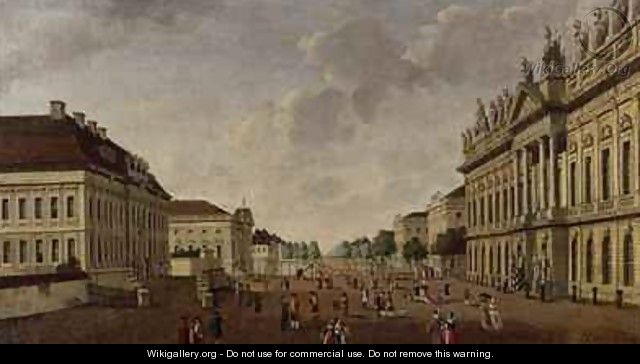 View of the armory and Unter den Linden Street - Carl Traugott Fechhelm