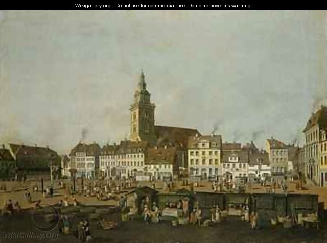 View of the Neue Markt with St Marys Church Berlin - Karl Friedrich Fechhelm