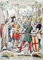 Gaulish warriors swearing an oath from a protective sleeve for school books - H. and Louis, R. Feist