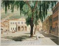 Commercial Square the Commercial Library and the Main Guard City of Gibraltar - Thomas Colman Dibdin