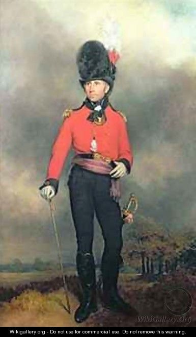 Portrait of William Pitt Earl Amherst of Arracan 1773-1857 in the uniform of the St Jamess Loyal Volunteer Regiment - Arthur William Devis