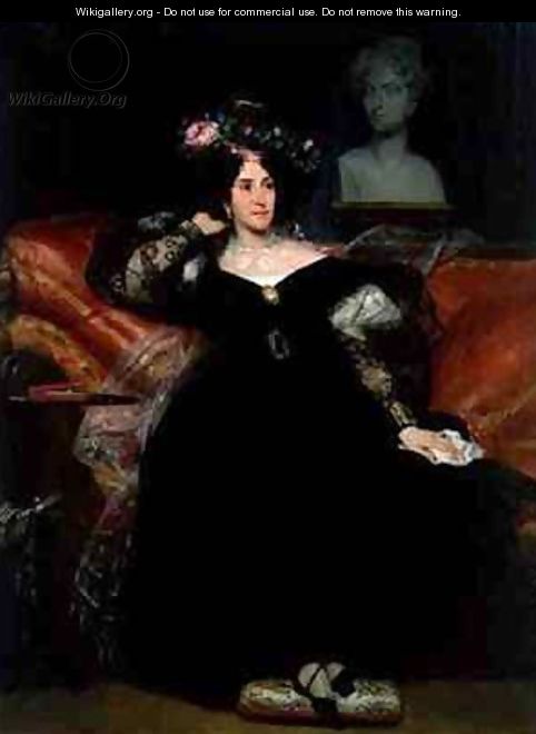 Portrait of Madame Jules Antoine Droz - Eugene Francois Marie Joseph Deveria