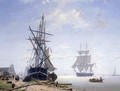 Ships in a Dutch Estuary - W.A. van Deventer