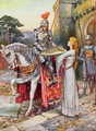 Sir Lancelot Gives his Shield into Elaines Keeping - Arthur A. Dixon