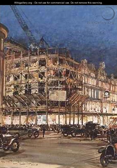 Construction of the New Building for Bourne and Hollingsworth - Charles Edward Dixon