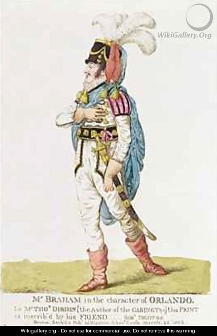 M John Braham 1777-1856 the character of Orlando - Robert Dighton