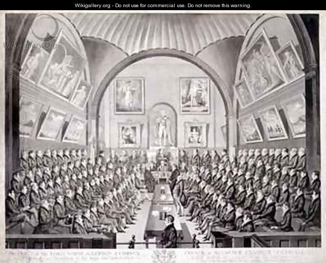 The Lord Mayor Aldermen and Common Council in the Council Chamber Guildhall London - (after) Dighton, Richard