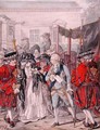 Margaret Nicholson Attempting to Assassinate His Majesty George III 1738-1820 at the Garden Entrance of St Jamess Palace - Robert Dighton