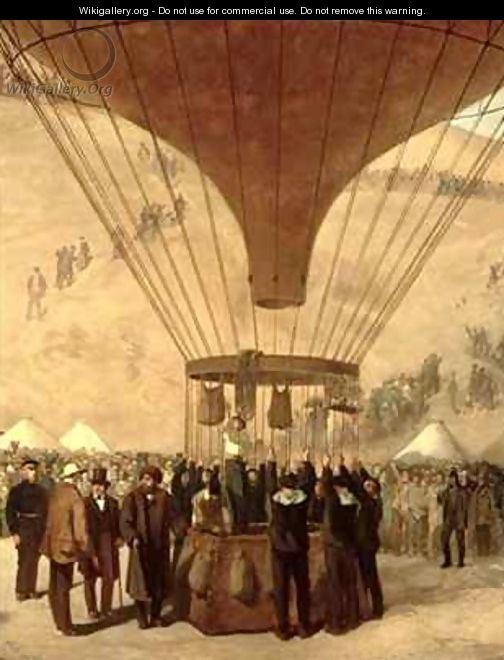 The Departure of Leon Michel Gambetta 1838-82 in the Balloon LArmand Barbes - Jules & Guiaud, Jacques Didier