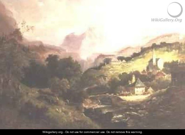 Mont Cernis and the Village of St Michelle - Pieter Cornelis Dommerson