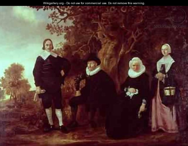 Family Group in a landscape - Gerrit van Donck