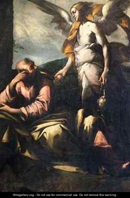 Elijah visited by an Angel - Giovanni Andrea Donducci (see MASTELLETTA)