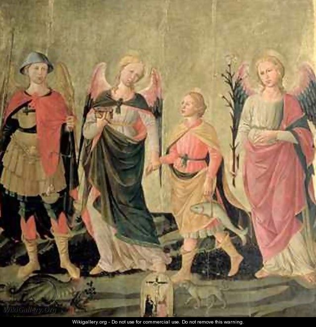 The Three Archangels and Tobias - Michelino Domenico di