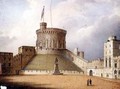 Worcester plaque depicting the Round Tower Windsor Castle - Enoch Doe