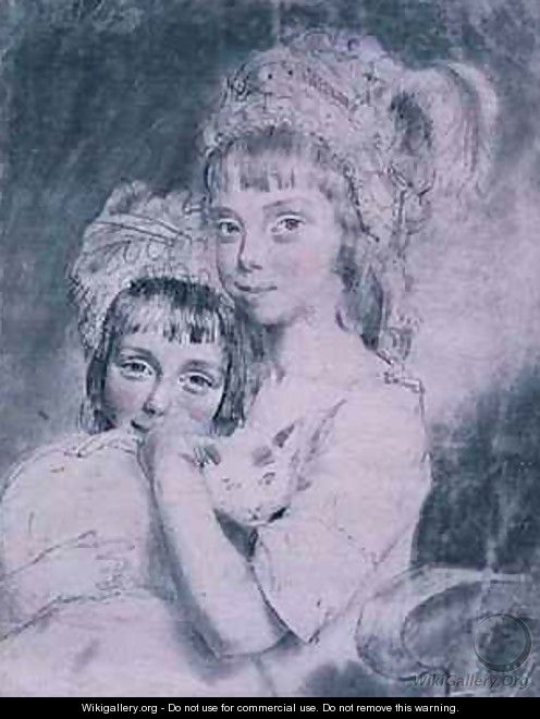 No 1843 The Two Miss Comparts - John Downman