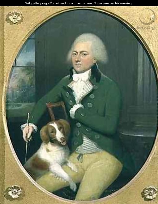 Portrait of a Gentleman with his Dog - John Downman