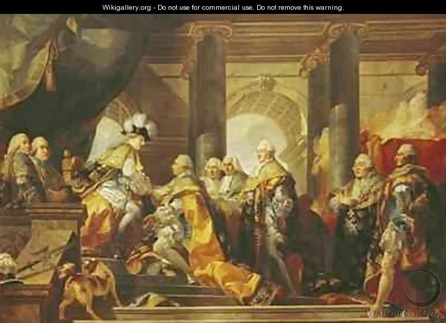 Louis XVI King of France Receiving the Homage of the Knights of the Order of St Esprit at Reims - Gabriel Francois Doyen