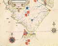 Fol 13 Map of South America and the Magellan Straits from an atlas - Fernao Vaz Dourado