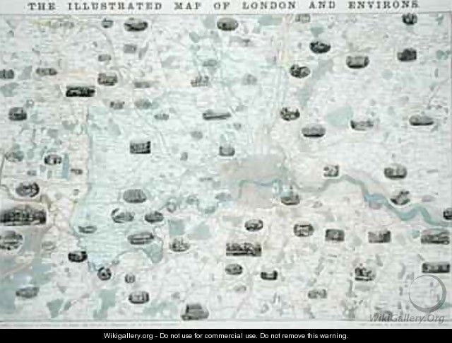 The Illustrated Map of London and Environs - John Dower