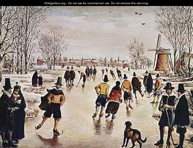 Ice Skating on the Zuidersee - Jan van Dorph