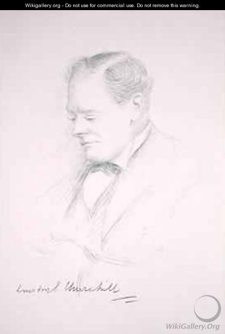 Portrait of Winston Churchill 1874-1965 - Noel Dorville