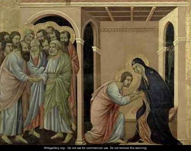 Maesta The Virgin Says Farewell to St John - Buoninsegna Duccio di