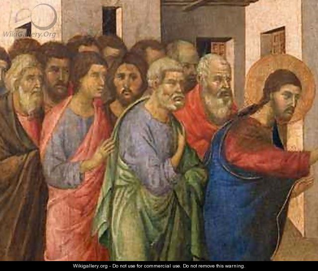 Jesus Opens the Eyes of a Man Born Blind 3 - Buoninsegna Duccio di